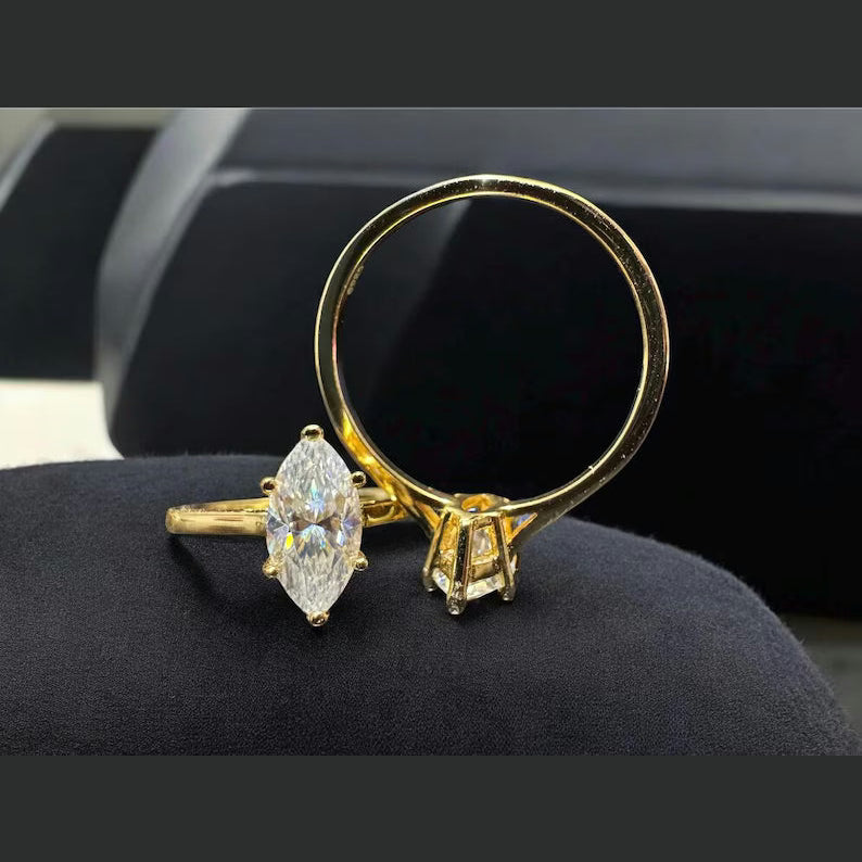 Marquise Cut Moissanite Women's Ring